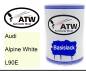 Preview: Audi, Alpine White, L90E: 500ml Lackdose, von ATW Autoteile West.